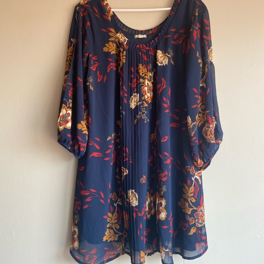 slit-sleeves midi dress